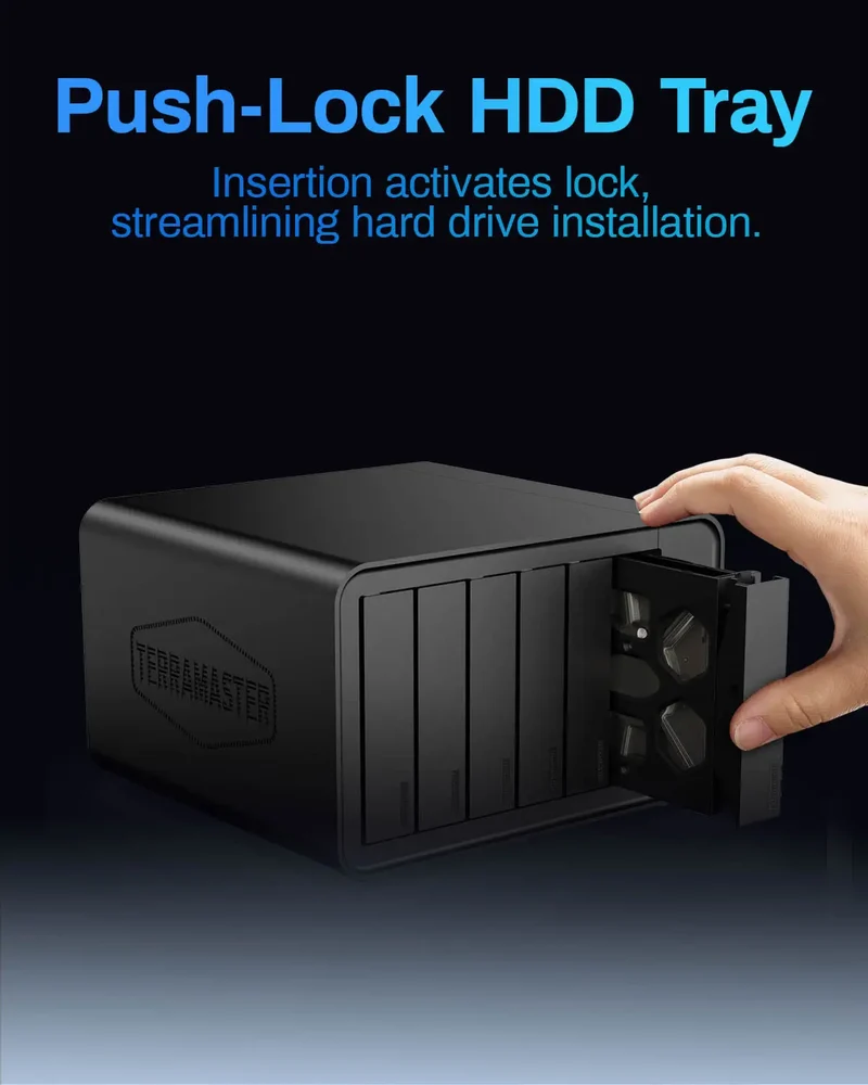 TERRAMASTER F6-424 NAS Storage 6bay - N95 Quad Core CPU, 8GB DDR5 RAM, 2.5GbE Port X2, Network Attached Storage (Diskless))