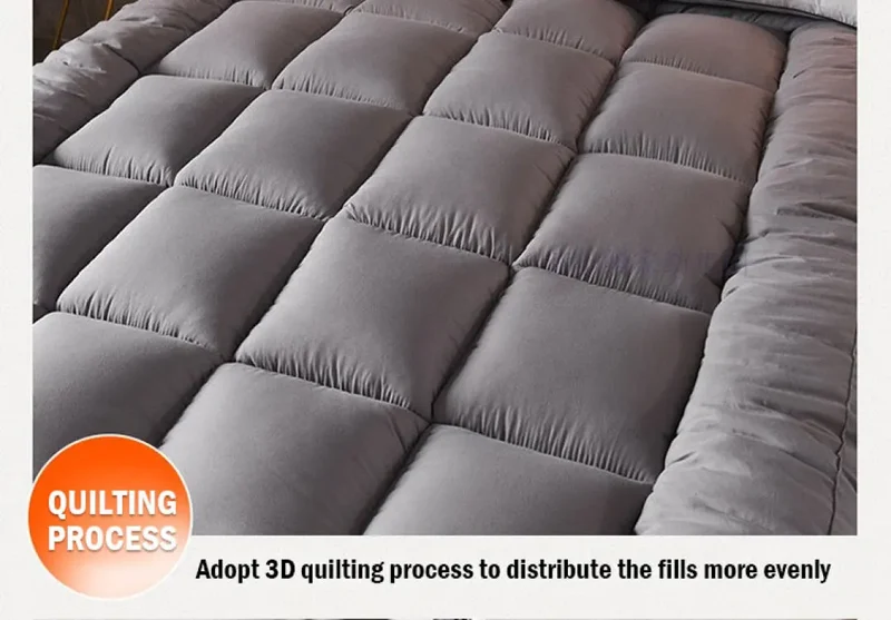 Down soft mattress five-star hotel three-dimensional thickened 10cm mattress student dormitory 0.9m/1.2m soft cushion quilt