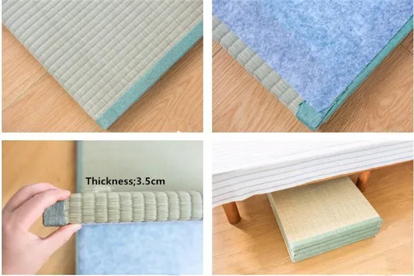 Folding JapaneseComfortable Tatami Mattress Mat Rectangle Large Foldable Floor Straw Mat For Sleeping Tatami Mat Flooring
