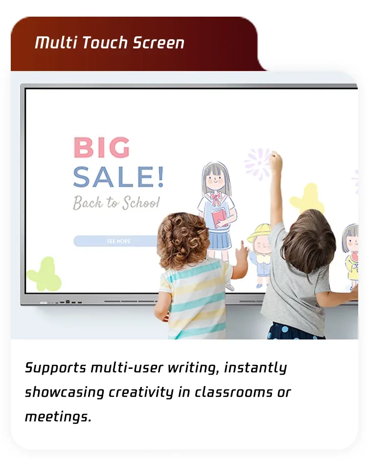 Smart LED Touch TV With Android WiFi 4K 50 55 65 75 Inch Smart Touch TV-Customizable Size OEM/ODM Karaoke TV Motherboard