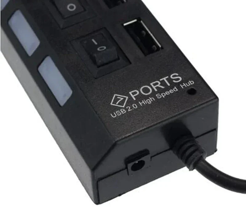 7 Ports USB 2.0 Hub Usb HUB 2.0 Multi USB Splitter Hub Multiple USB Expander 2.0 USB Hub 7 in 1 with On/Off Switch For PC Laptop