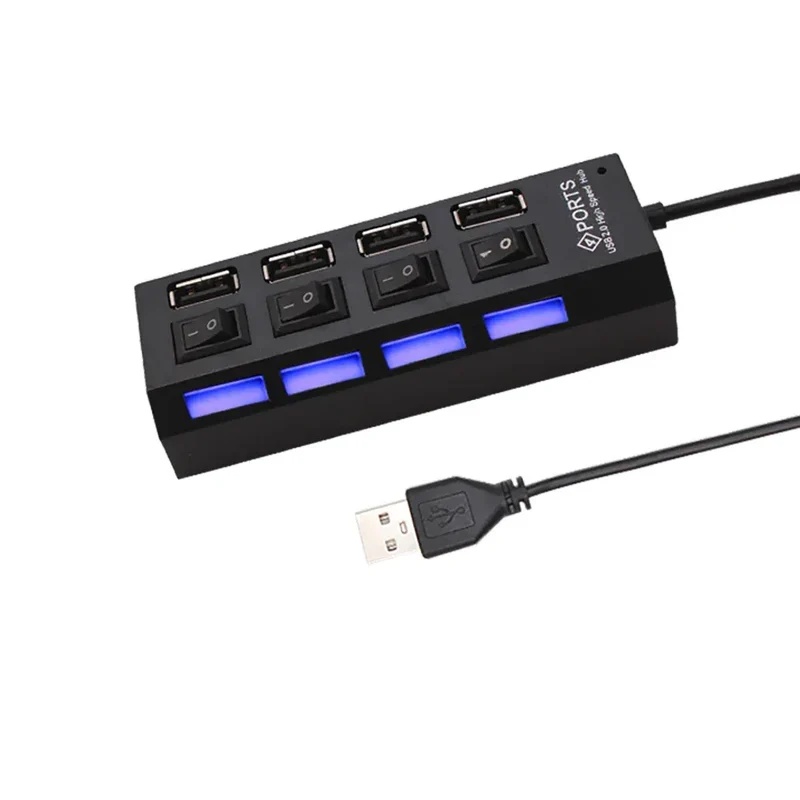 7 Ports USB 2.0 Hub Usb HUB 2.0 Multi USB Splitter Hub Multiple USB Expander 2.0 USB Hub 7 in 1 with On/Off Switch For PC Laptop