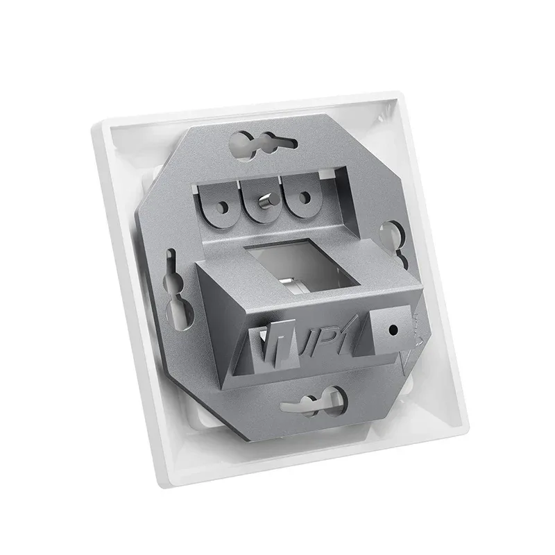 ZoeRax 2-Port Flush-Mount Network Socket RJ45 Ethernet Data Socket Patch with RJ45 CAT8 CAT7 CAT6A Fully Shielded Keystone Jacks