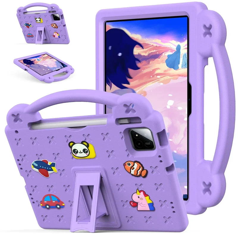 Cute Bear EVA Case For Official Xiaomi Pad 8 7 Pro 2025 11.2 Built-in Kickstand Kids Funda Cover Shockproof With Portable Holder