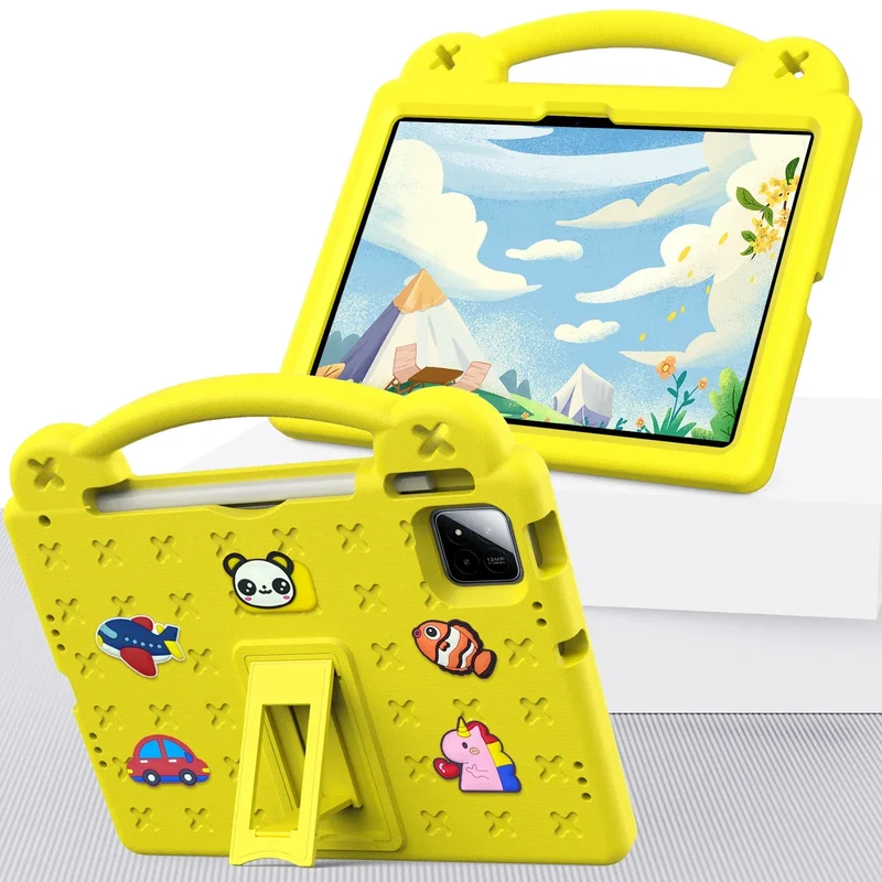 Cute Bear EVA Case For Official Xiaomi Pad 8 7 Pro 2025 11.2 Built-in Kickstand Kids Funda Cover Shockproof With Portable Holder