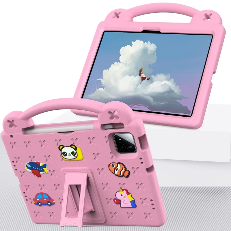 Cute Bear EVA Case For Official Xiaomi Pad 8 7 Pro 2025 11.2 Built-in Kickstand Kids Funda Cover Shockproof With Portable Holder