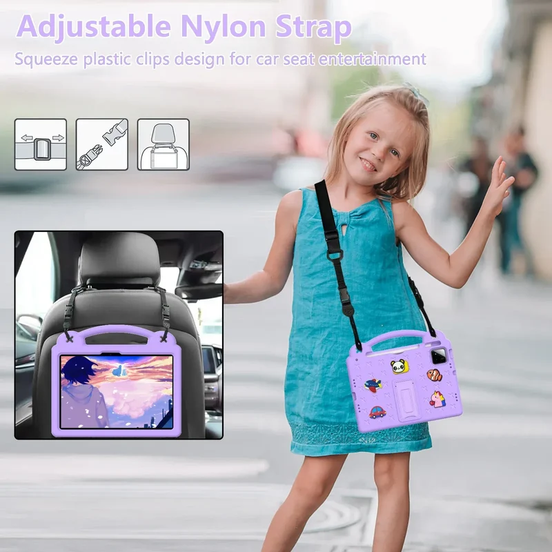 Cute Bear EVA Case For Official Xiaomi Pad 8 7 Pro 2025 11.2 Built-in Kickstand Kids Funda Cover Shockproof With Portable Holder