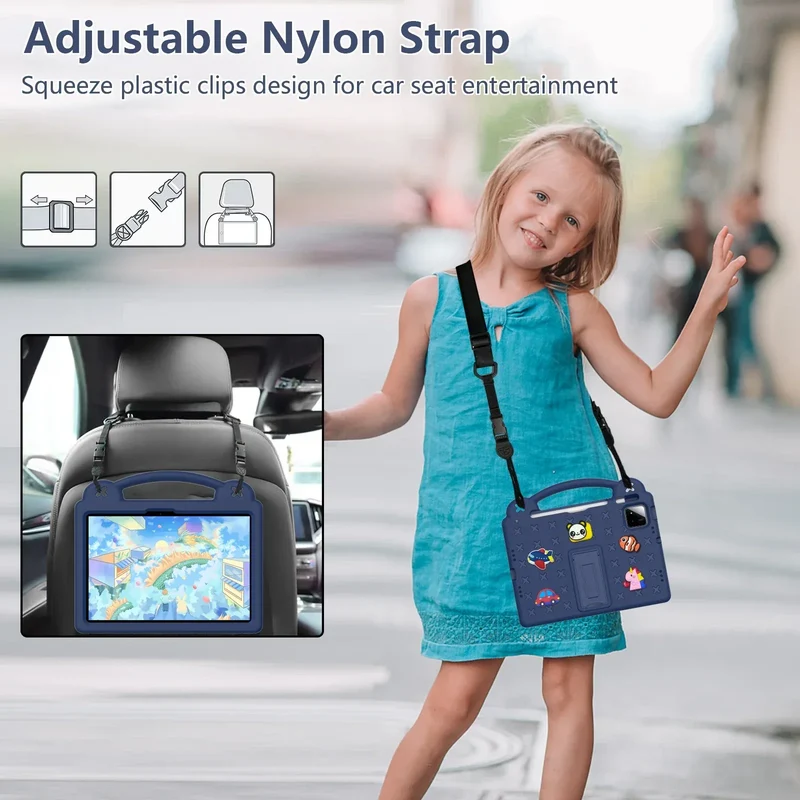 Cute Bear EVA Case For Official Xiaomi Pad 8 7 Pro 2025 11.2 Built-in Kickstand Kids Funda Cover Shockproof With Portable Holder