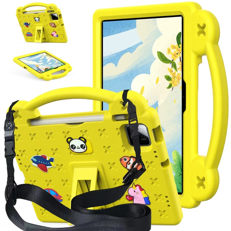 Cute Bear EVA Case For Official Xiaomi Pad 8 7 Pro 2025 11.2 Built-in Kickstand Kids Funda Cover Shockproof With Portable Holder