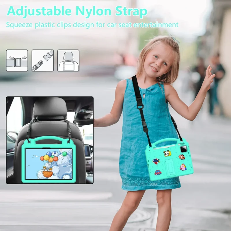 Cute Bear EVA Case For Official Xiaomi Pad 8 7 Pro 2025 11.2 Built-in Kickstand Kids Funda Cover Shockproof With Portable Holder
