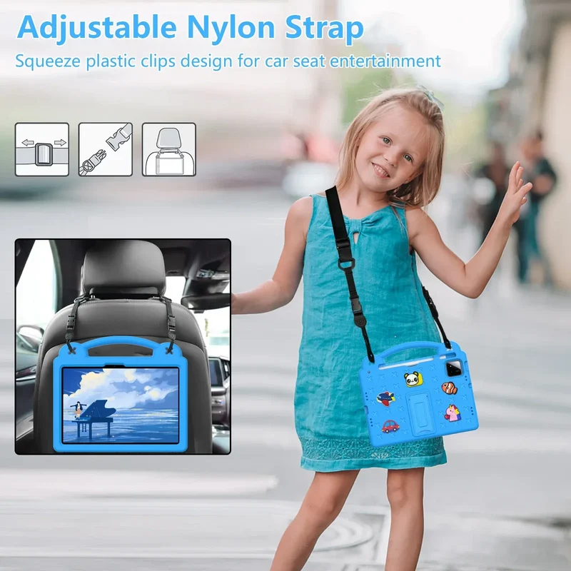 Cute Bear EVA Case For Official Xiaomi Pad 8 7 Pro 2025 11.2 Built-in Kickstand Kids Funda Cover Shockproof With Portable Holder