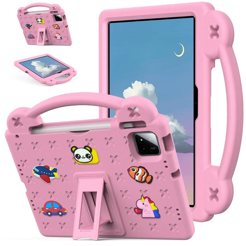 Cute Bear EVA Case For Official Xiaomi Pad 8 7 Pro 2025 11.2 Built-in Kickstand Kids Funda Cover Shockproof With Portable Holder