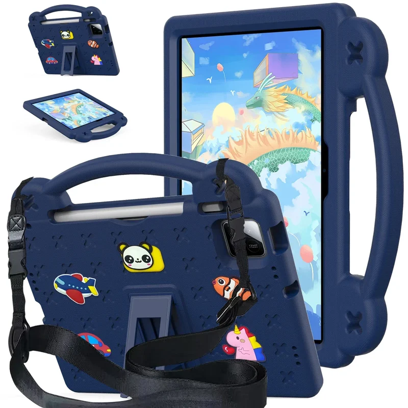 Cute Bear EVA Case For Official Xiaomi Pad 8 7 Pro 2025 11.2 Built-in Kickstand Kids Funda Cover Shockproof With Portable Holder