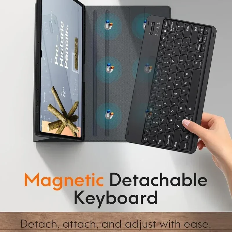 Case for Redmi Pad Pro/Redmi Pad 2 Pro 12.1 inch For Xiaomi Poco Pad 12.1 lnch Keyboard Case with Detachable Bluetooth Keyboard
