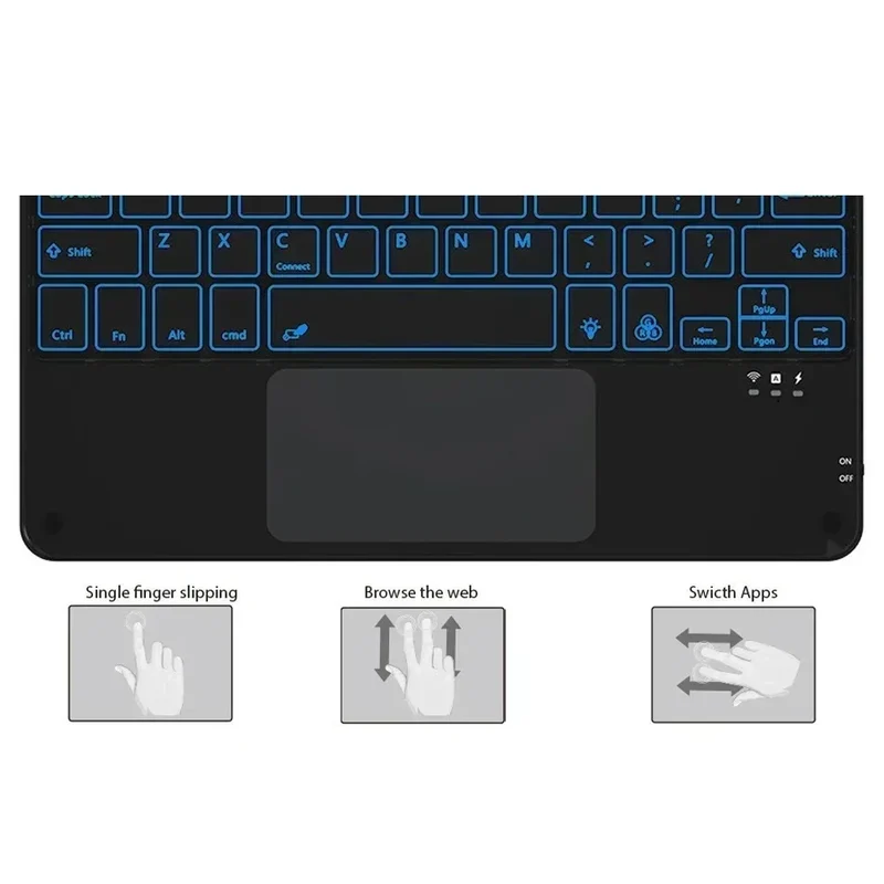 Case for Redmi Pad Pro/Redmi Pad 2 Pro 12.1 inch For Xiaomi Poco Pad 12.1 lnch Keyboard Case with Detachable Bluetooth Keyboard