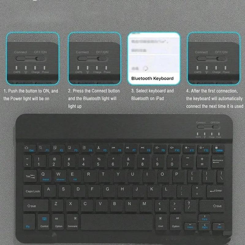 Case for Redmi Pad Pro/Redmi Pad 2 Pro 12.1 inch For Xiaomi Poco Pad 12.1 lnch Keyboard Case with Detachable Bluetooth Keyboard