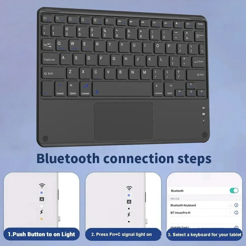 Case for Redmi Pad Pro/Redmi Pad 2 Pro 12.1 inch For Xiaomi Poco Pad 12.1 lnch Keyboard Case with Detachable Bluetooth Keyboard
