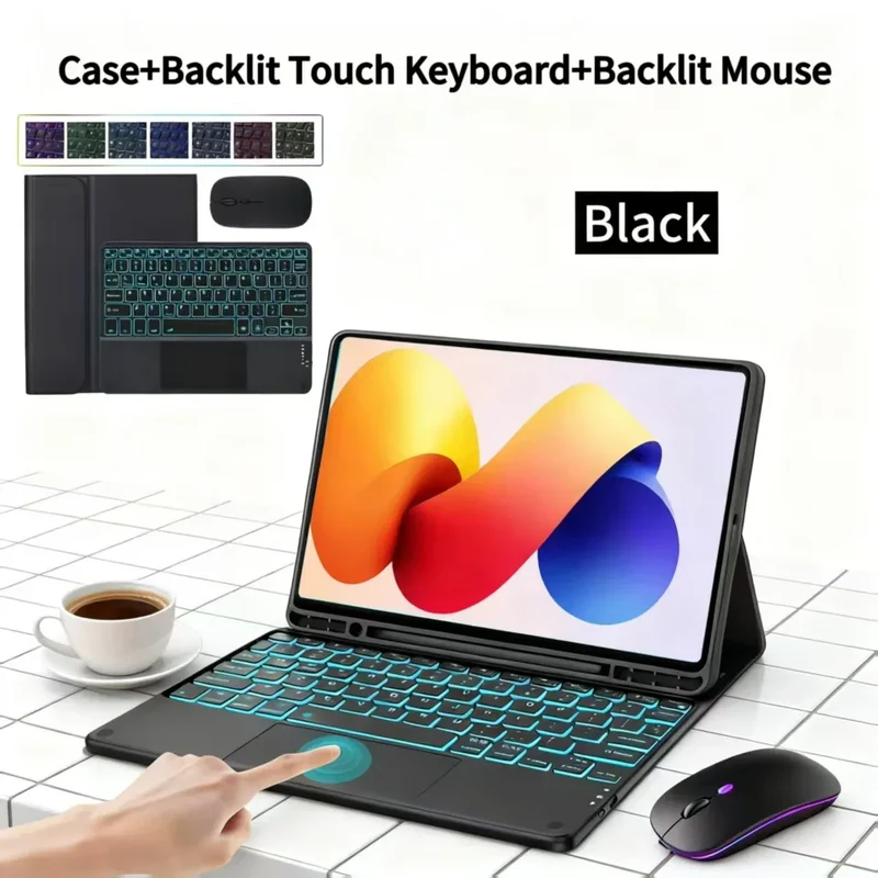 Case for Redmi Pad Pro/Redmi Pad 2 Pro 12.1 inch For Xiaomi Poco Pad 12.1 lnch Keyboard Case with Detachable Bluetooth Keyboard