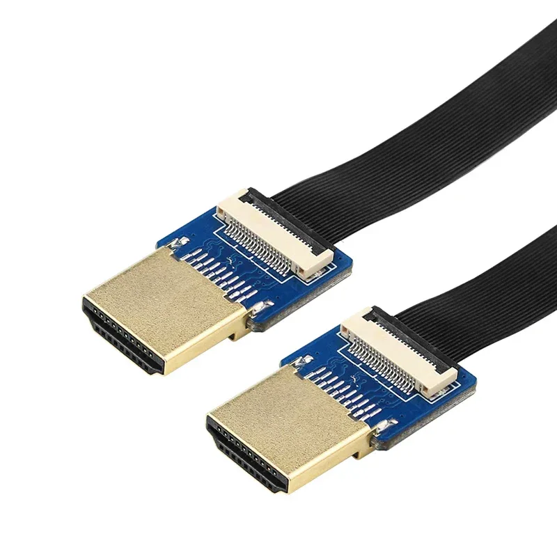 HDMI-Compatible Connector Flex Flat Cable for Raspberry Pi 4 Micro Mini HDMI-Compatible 20pin FFC 10 20 50cmRibbon FPV Orange Pi