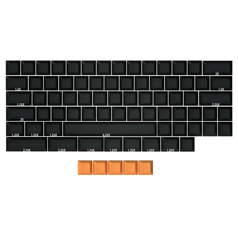 NPKC PBT Keycaps Custom Keycap Set Blank Key caps ANSI Retro Key cap DSA Keycaps for MX Switch Mechanical Keyboard GH60 XD/GK64