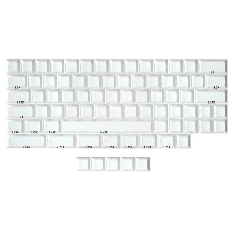 NPKC PBT Keycaps Custom Keycap Set Blank Key caps ANSI Retro Key cap DSA Keycaps for MX Switch Mechanical Keyboard GH60 XD/GK64