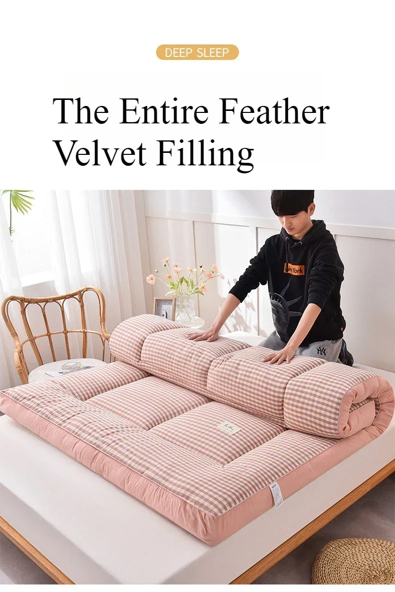 NewestFoldable Lightweight Portable Sleeping Pad/Tatami Mat Japanese Futon Mattress Soft Fabric,Easy Storage & Travel Mattress