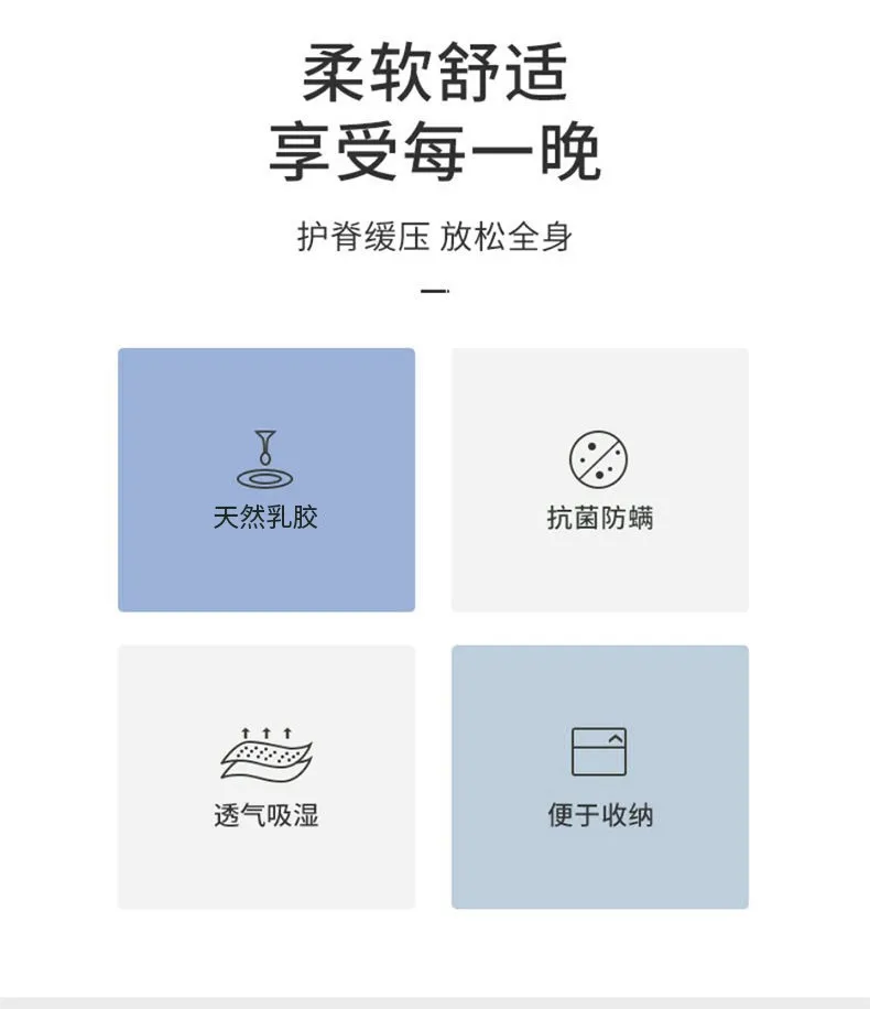 ‌A-Class Soybean Fiber Mattress, Thickened Anti-Bacterial Latex Topper, Breathable Silent Bed Pad, Skin-Friendly Tatami Cushion