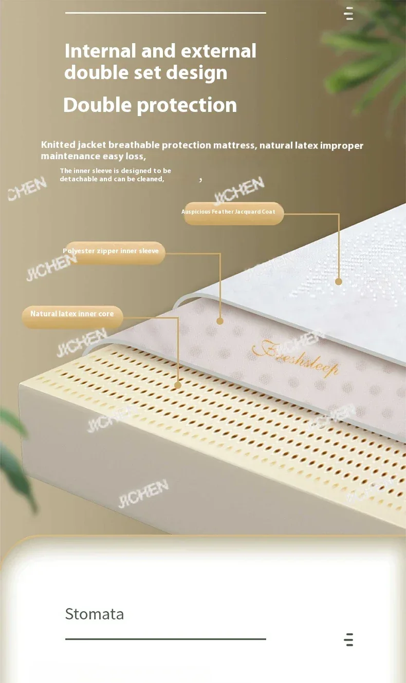 HQC Natural Latex Double Mattresses King Size Molblly Foldable Latex Mattresses Twin Queen Folding Colchon Matrimonial Furnitur