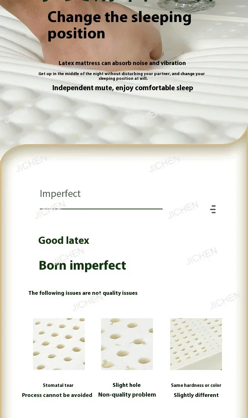 HQC Natural Latex Double Mattresses King Size Molblly Foldable Latex Mattresses Twin Queen Folding Colchon Matrimonial Furnitur
