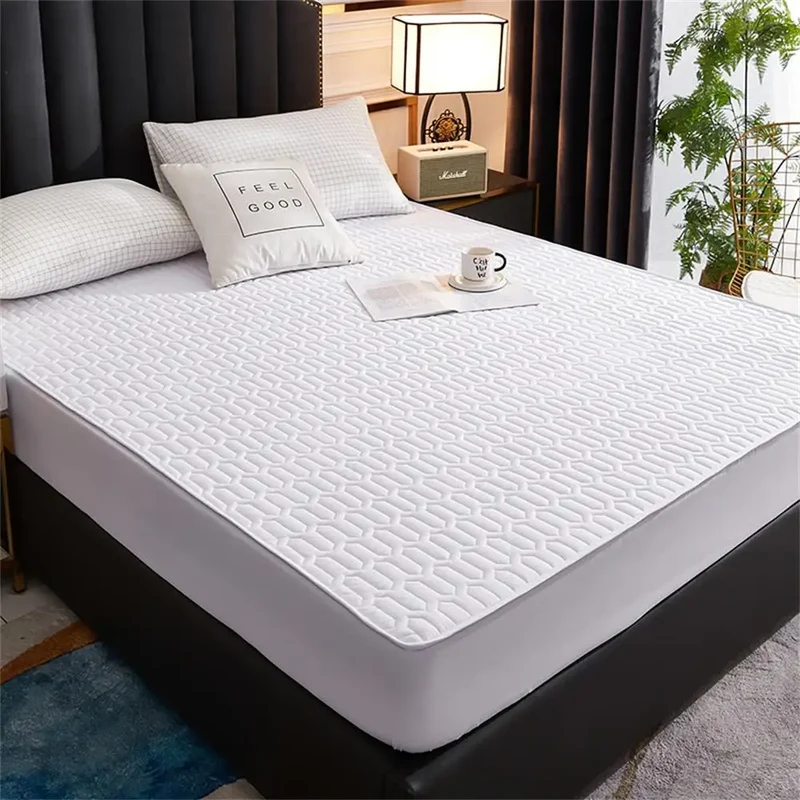 Waterproof Thicken Mattress Pad Protector Skin-Friendly Durable Fitted Sheet Bed Cover Latex Mat Cover 120x200 150x200 180x200