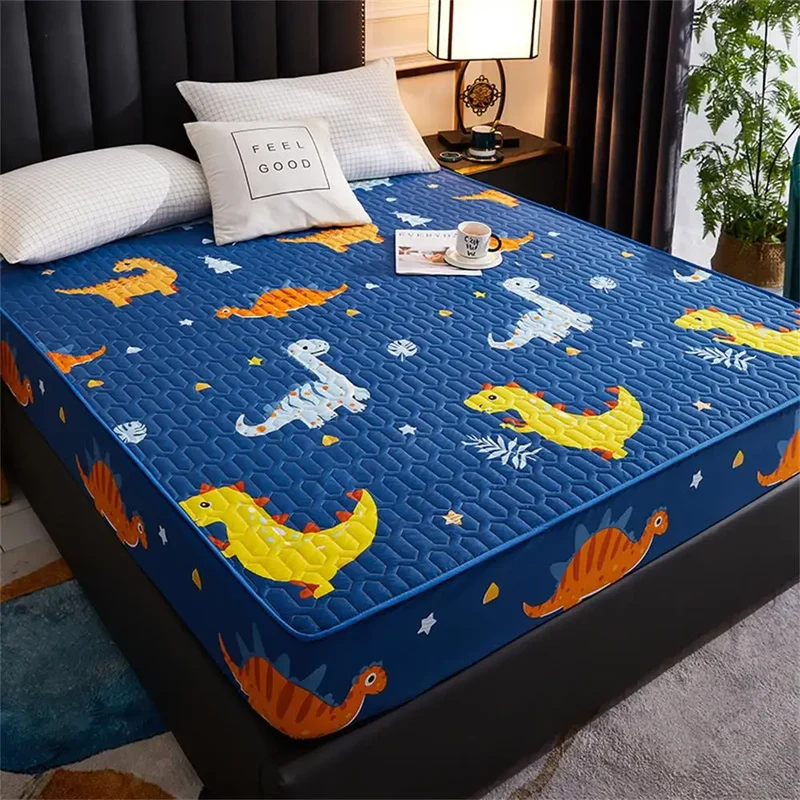 Waterproof Thicken Mattress Pad Protector Skin-Friendly Durable Fitted Sheet Bed Cover Latex Mat Cover 120x200 150x200 180x200