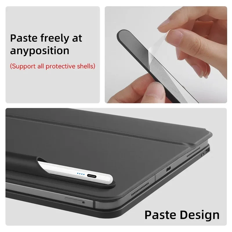 Tilus Pen Case Wooden Stick Tablet Holder Silicone Cover For Protective Touch Screen Pen Holder With Suction And Self Adhesive