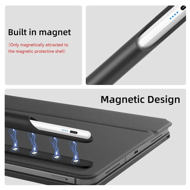 Tilus Pen Case Wooden Stick Tablet Holder Silicone Cover For Protective Touch Screen Pen Holder With Suction And Self Adhesive