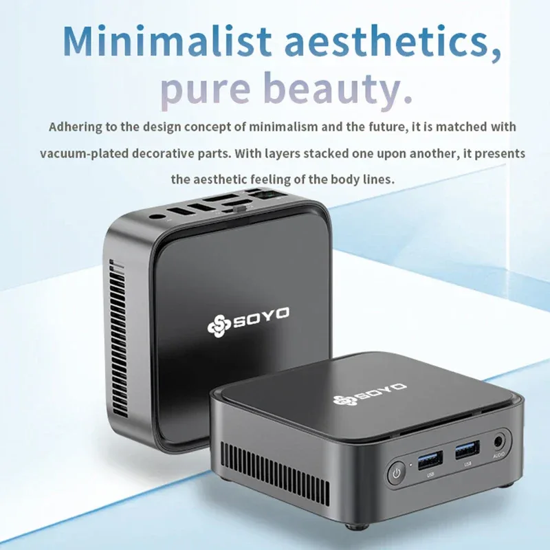 SOYO M4 PLUS2 Mini PC Intel Alder Lake N150 Windows 11 Pro Mini PC 16GB DDR4 512GB PCIe M.2 SSD WiFi 5 BT4.2 Desktop Computer