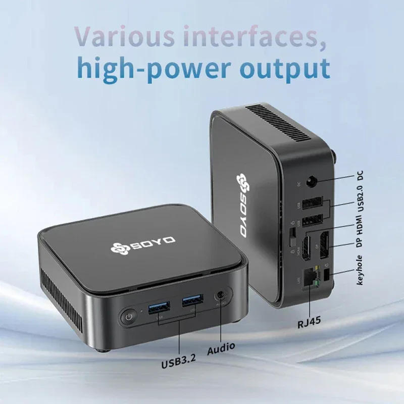 SOYO M4 PLUS2 Mini PC Intel Alder Lake N150 Windows 11 Pro Mini PC 16GB DDR4 512GB PCIe M.2 SSD WiFi 5 BT4.2 Desktop Computer