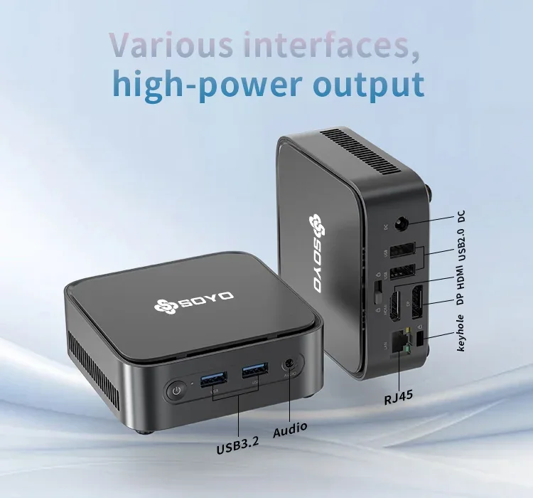 SOYO M4 PLUS2 Mini PC Intel Alder Lake N150 Windows 11 Pro Mini PC 16GB DDR4 512GB PCIe M.2 SSD WiFi 5 BT4.2 Desktop Computer