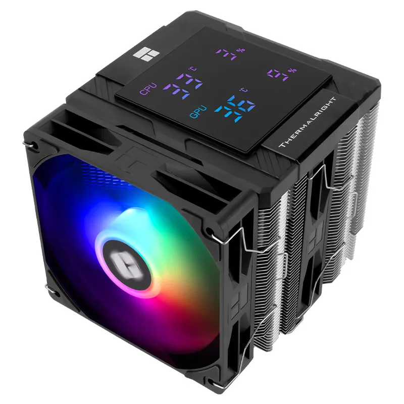 Thermalright PA 120 Digital Chassis Air Cooling Radiator，6 heat pipe/CPU/CPU simultaneous monitoring/Supports LGA1851/1700/AM5