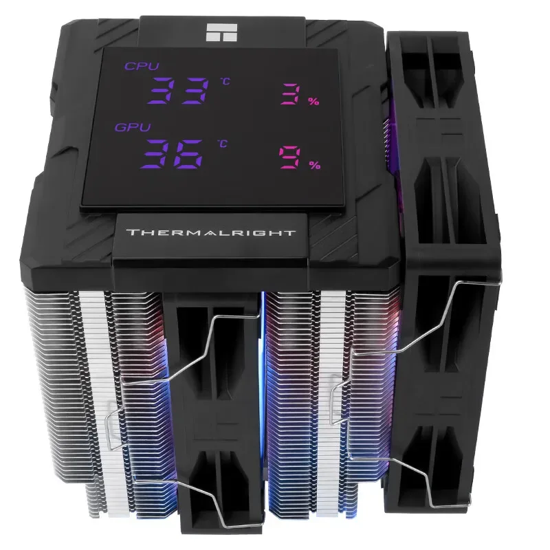 Thermalright PA 120 Digital Chassis Air Cooling Radiator，6 heat pipe/CPU/CPU simultaneous monitoring/Supports LGA1851/1700/AM5