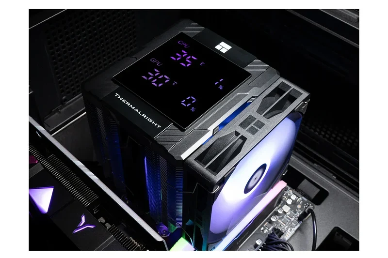 Thermalright PA 120 Digital Chassis Air Cooling Radiator，6 heat pipe/CPU/CPU simultaneous monitoring/Supports LGA1851/1700/AM5