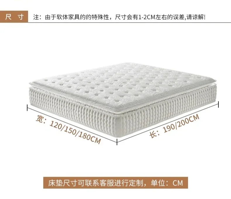 Bedroom Furniture 120x200 150x200 180x200 200x220 Cm Deluxe Roll Packaging Mattress King Size Mattresses Topper Bed Mattresses