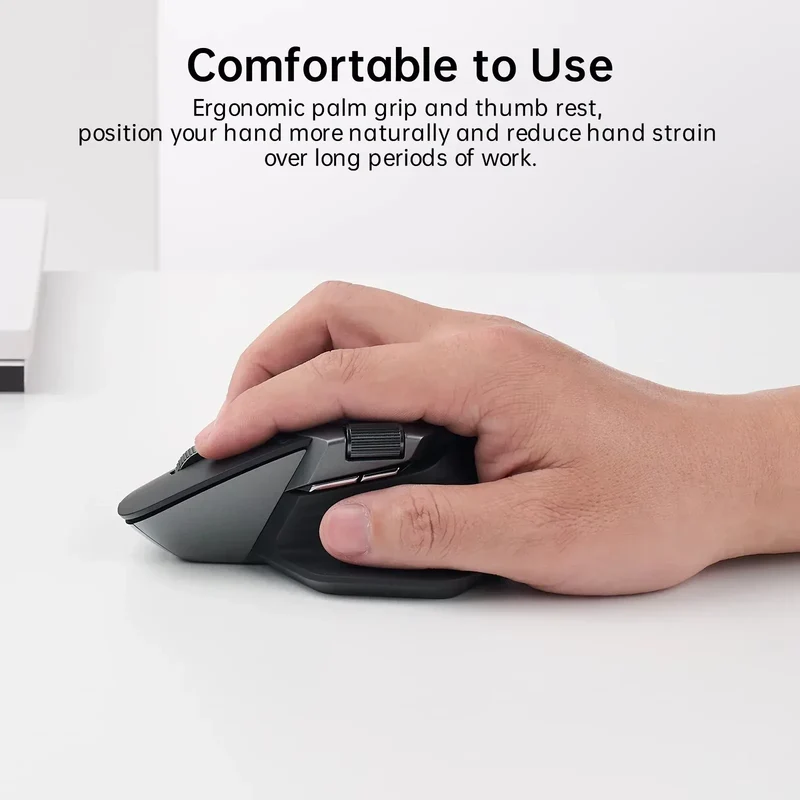 Rapoo MT760 Rechargeable Multi-mode Wireless Mouse Ergonomic 3200 DPI Easy-Switch Up to 4 Devices Bluetooth Mouse Office Mice