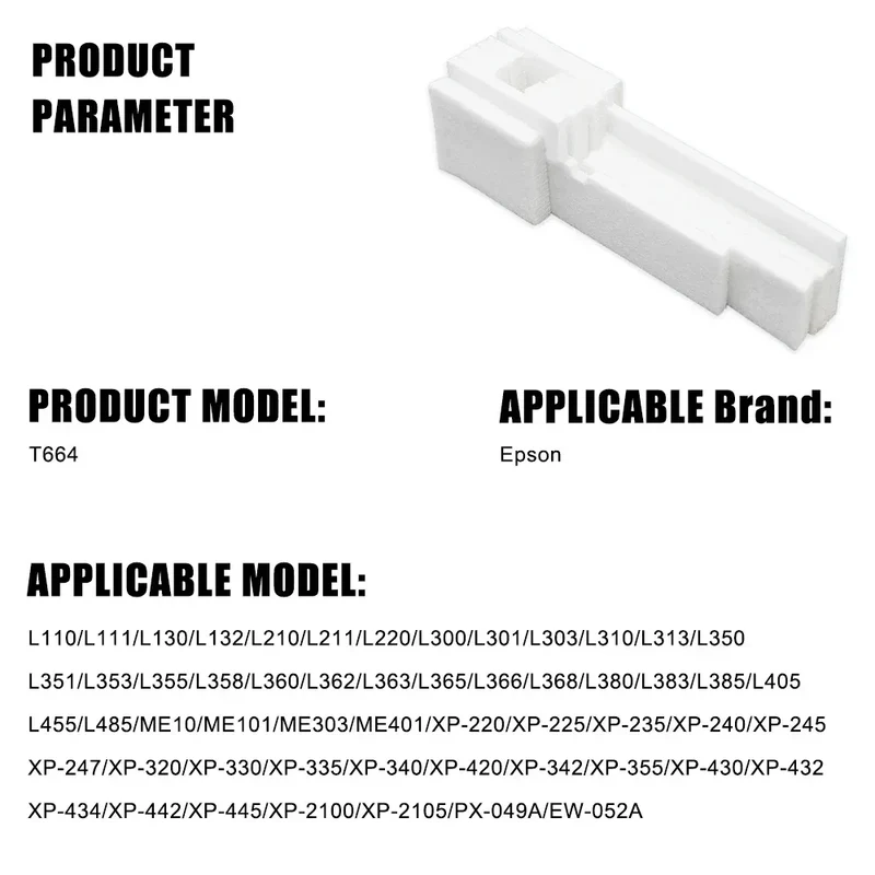 Waste Ink Tank PAD Sponge for Epson L355 L210 L120 L365 L110 L111 L130 L132 L211 L220 L222 L300 L301 L360 L362 L363 L366 L455