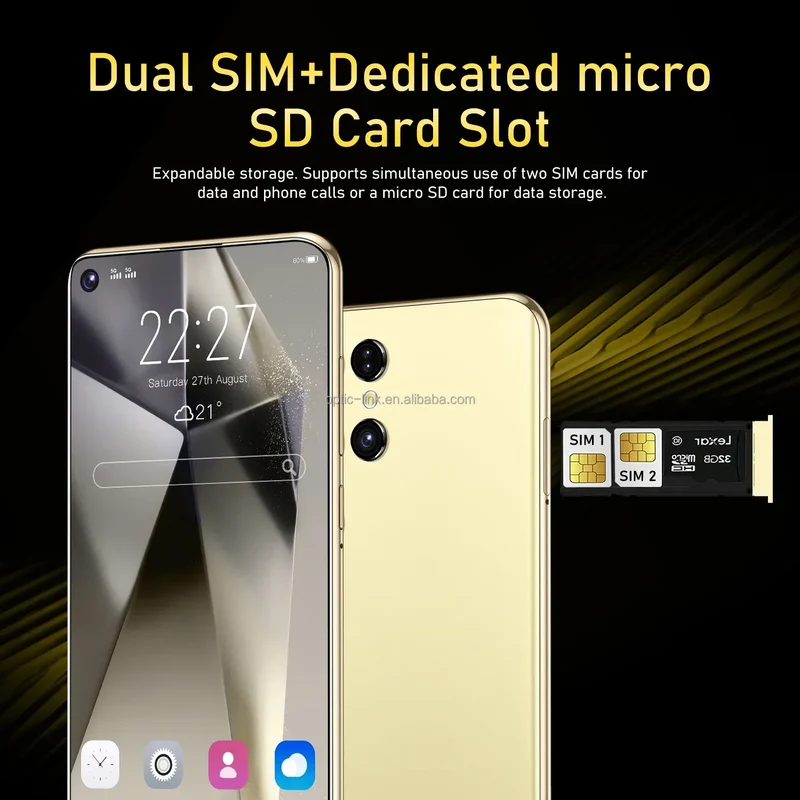 Hot Selling 5G Smartphone S24 S25 Ultra Telephone 7.3 Inch Android Phones Unlocked 16G+1TB Cellphone Mobile Phones 4G 5G
