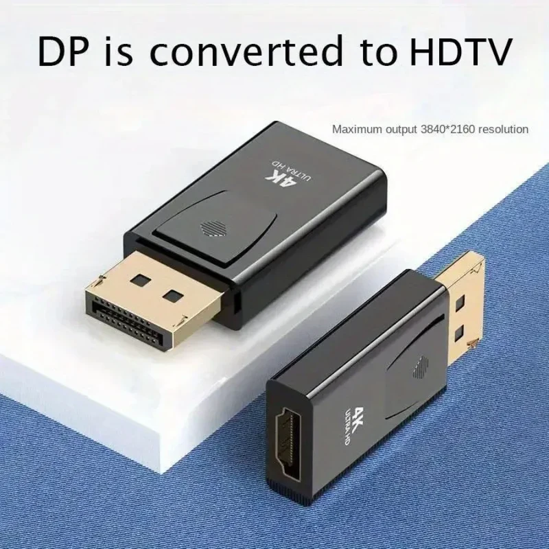 HD 4K DisplayPort To HDMI-compatible Adapter Converter DP Male To Female HDMI-compatible HDTV Adapter Video Audio PC Laptop