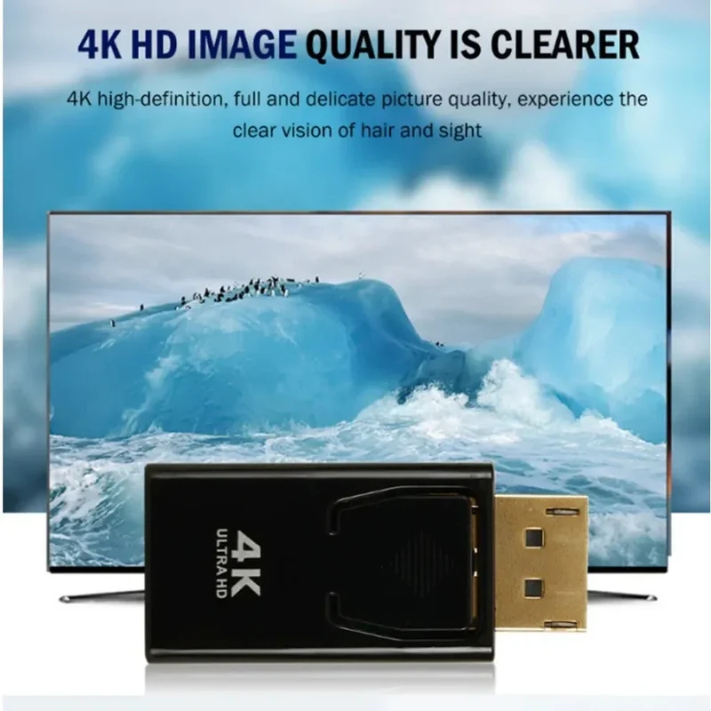 HD 4K DisplayPort To HDMI-compatible Adapter Converter DP Male To Female HDMI-compatible HDTV Adapter Video Audio PC Laptop