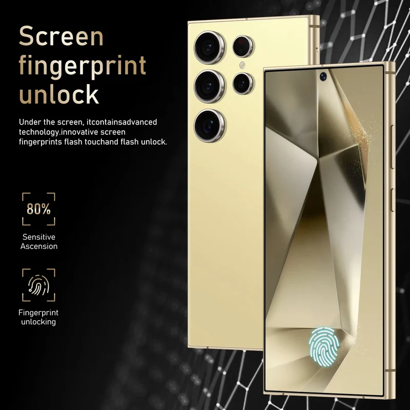 Wholesales S24 Ultra 7.4inch 512GB Telephone Unlock 4G Smartphone Android 14.0 Cell Phone S23 S24 Mobile Phones