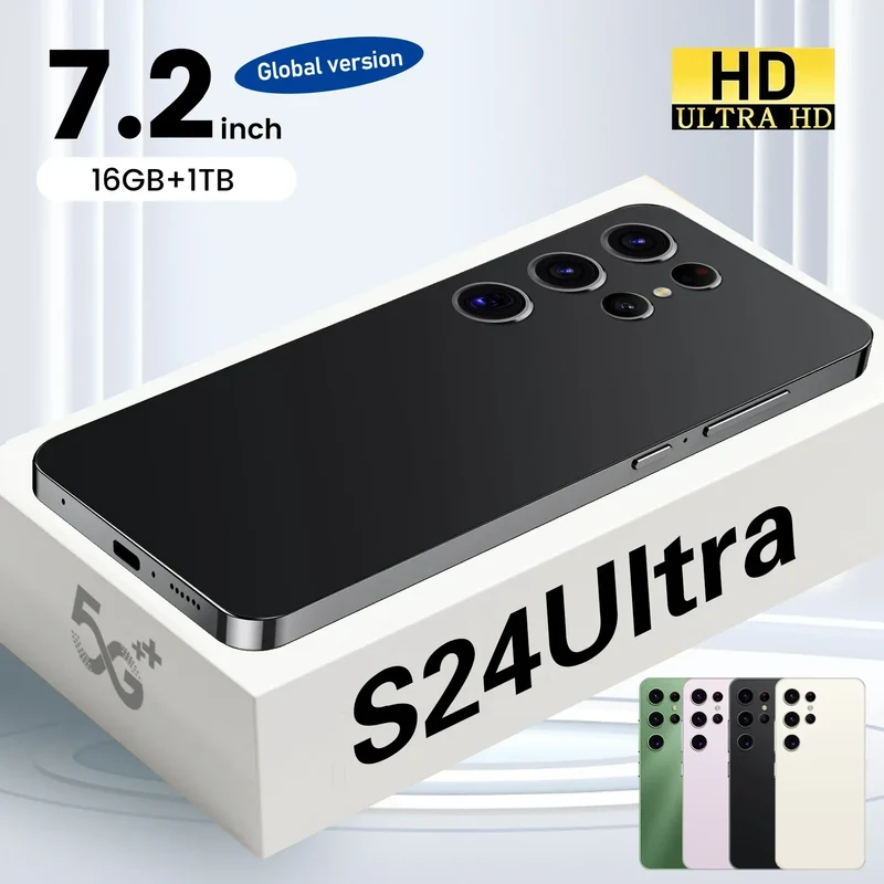 Wholesales S24 Ultra 7.4inch 512GB Telephone Unlock 4G Smartphone Android 14.0 Cell Phone S23 S24 Mobile Phones
