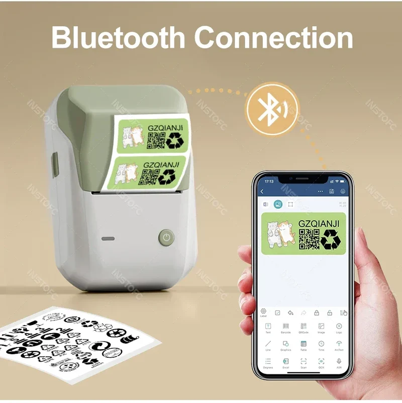Niimbot B21 B1 Mini Portable Thermal Label Printer Office Supplies Adhesive Sticker Printers Maker Without Ink For Phone