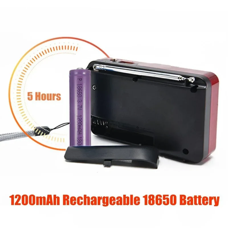 Multifunctional Portable Radio Hand Crank Solar Power FM AM WB NOAA Weather Radio Emergency LED Flashlight Flashlight Power Bank