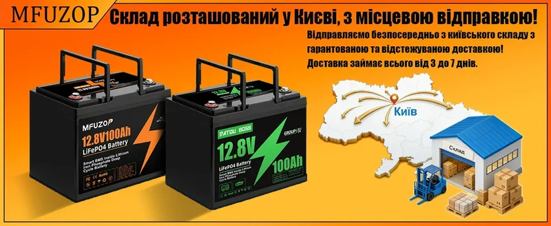 MFUZOP 12V100ah Portable Rechargeable LiFePO4 Battery Built in Smart BMS Deep Cycle 10000+ for RV Solar No VAT